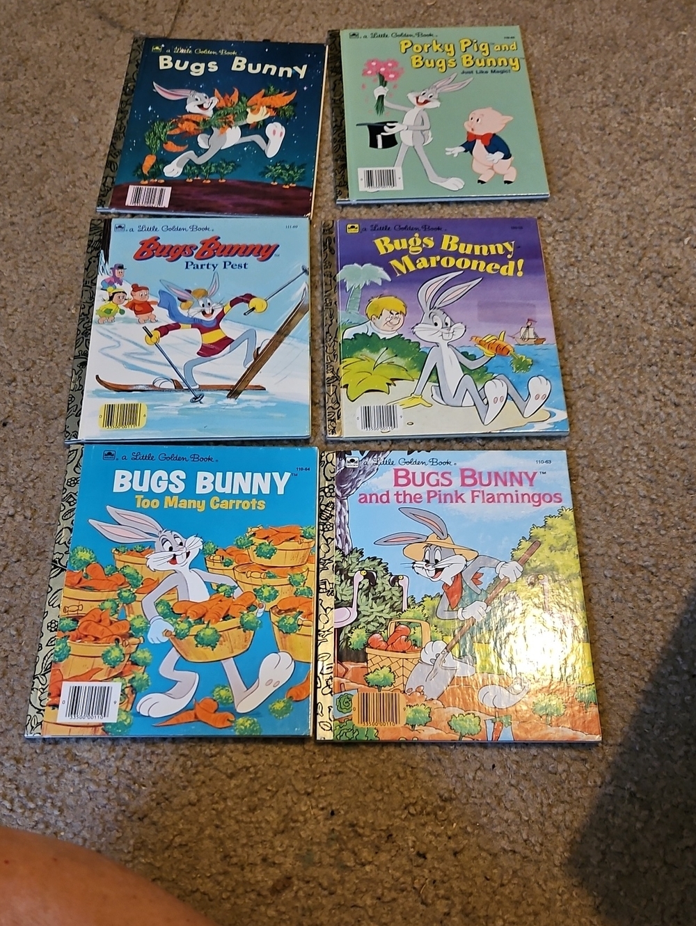Vintage Little Golden Books Set Of 6 Bugs Bunny. Like New Condition